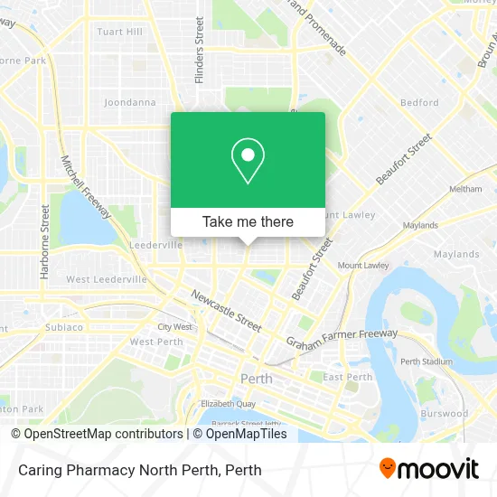 Mapa Caring Pharmacy North Perth