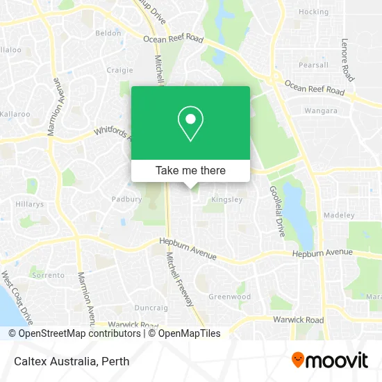 Mapa Caltex Australia