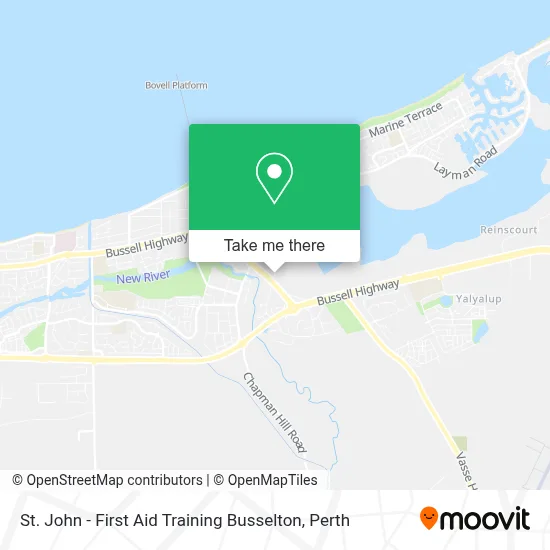 Mapa St. John - First Aid Training Busselton