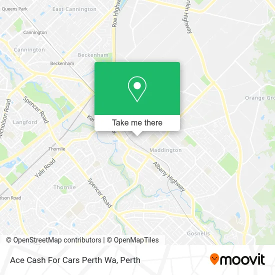 Mapa Ace Cash For Cars Perth Wa