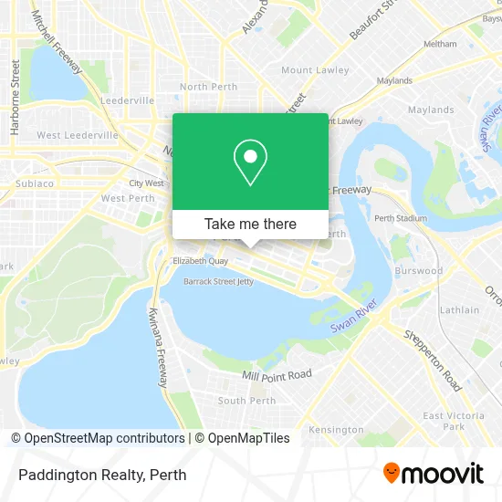 Mapa Paddington Realty