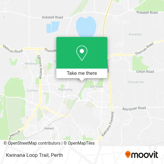 Mapa Kwinana Loop Trail