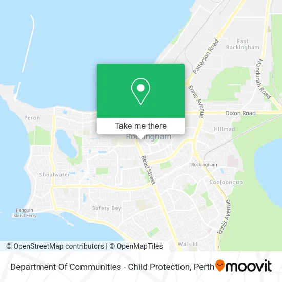 Department Of Communities - Child Protection map