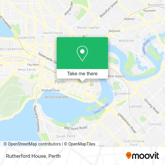 Rutherford House map