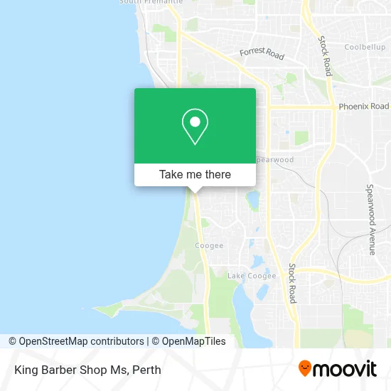 Mapa King Barber Shop Ms