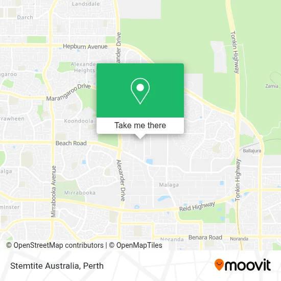 Mapa Stemtite Australia