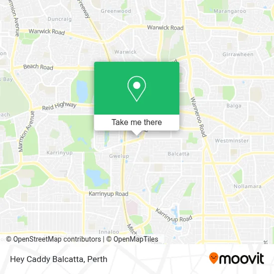Mapa Hey Caddy Balcatta