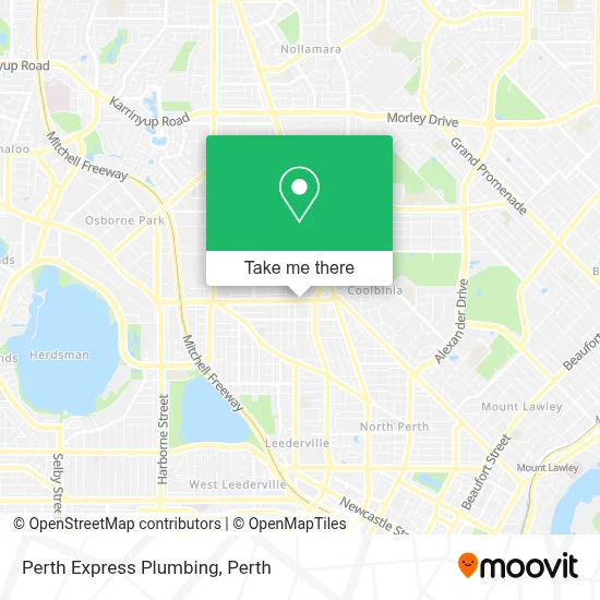 Mapa Perth Express Plumbing