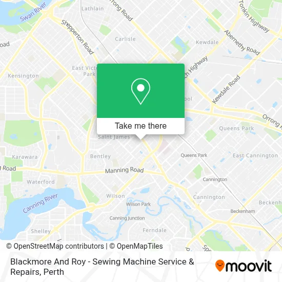 Blackmore And Roy - Sewing Machine Service & Repairs map