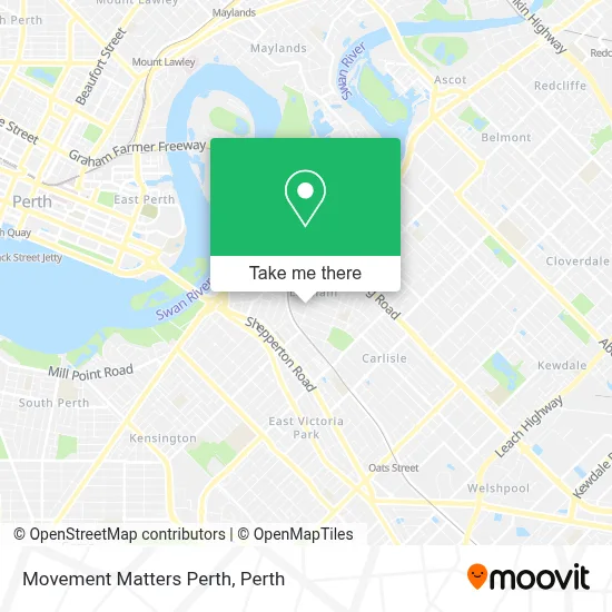 Mapa Movement Matters Perth