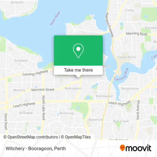 Mapa Witchery - Booragoon