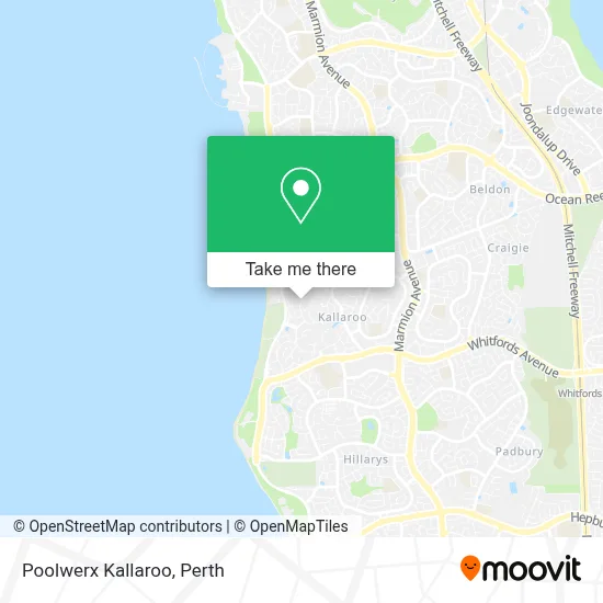 Mapa Poolwerx Kallaroo