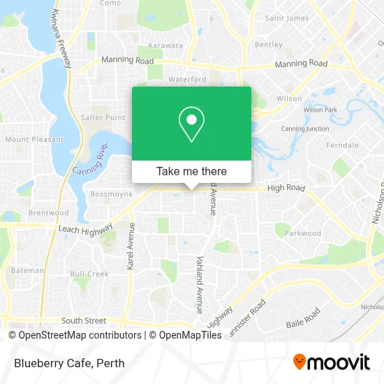 Mapa Blueberry Cafe