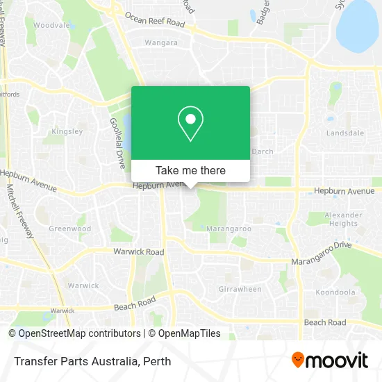 Mapa Transfer Parts Australia