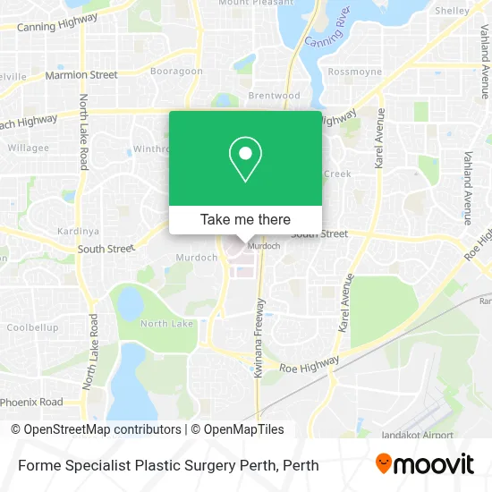 Mapa Forme Specialist Plastic Surgery Perth