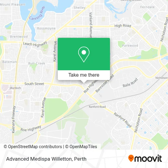 Mapa Advanced Medispa Willetton