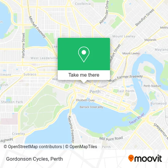 Mapa Gordonson Cycles