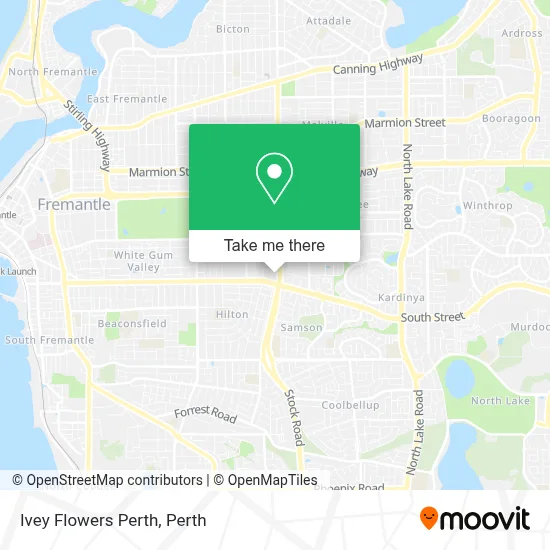 Mapa Ivey Flowers Perth