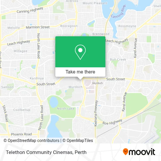 Mapa Telethon Community Cinemas