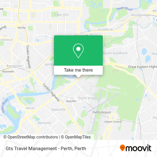 Mapa Gts Travel Management - Perth