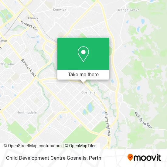 Mapa Child Development Centre Gosnells