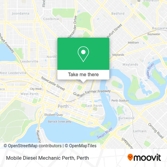 Mapa Mobile Diesel Mechanic Perth