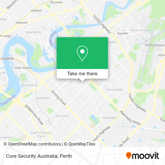 Mapa Core Security Australia