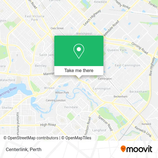 Mapa Centerlink