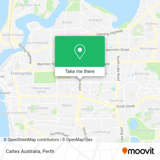Mapa Caltex Australia