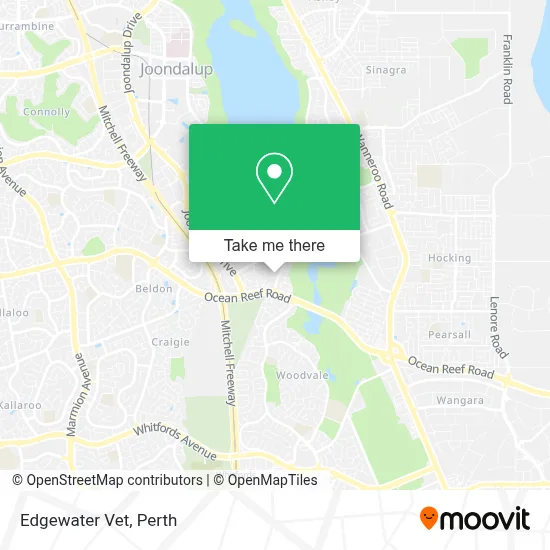 Mapa Edgewater Vet