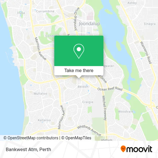 Mapa Bankwest Atm