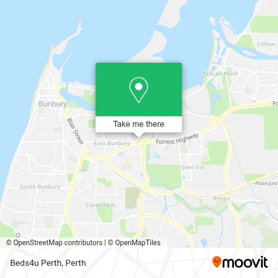 Mapa Beds4u Perth