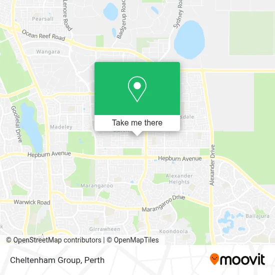 Mapa Cheltenham Group