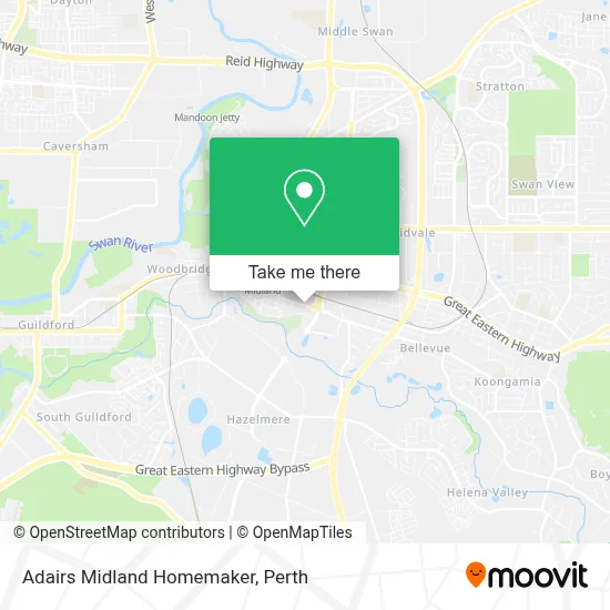 Mapa Adairs Midland Homemaker