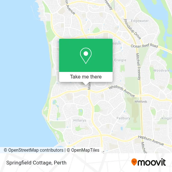 Mapa Springfield Cottage