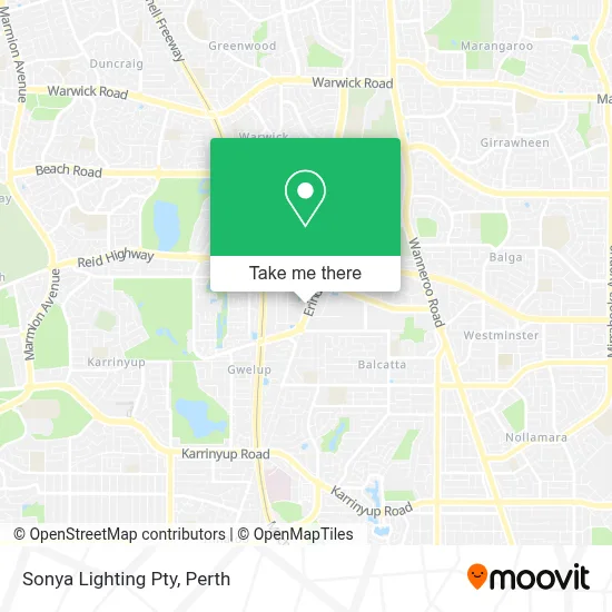 Mapa Sonya Lighting Pty