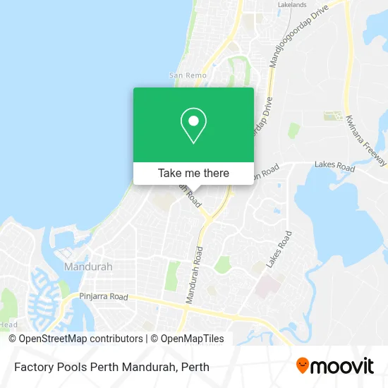 Mapa Factory Pools Perth Mandurah