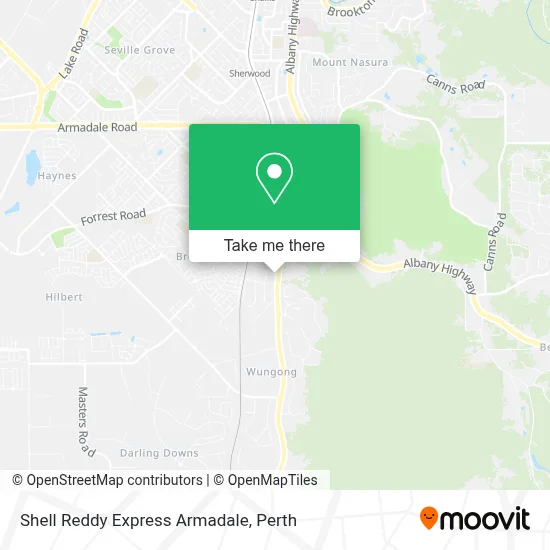 Mapa Shell Reddy Express Armadale