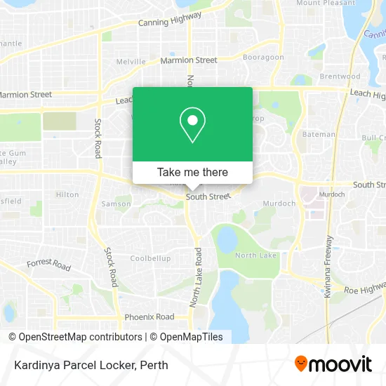 Mapa Kardinya Parcel Locker