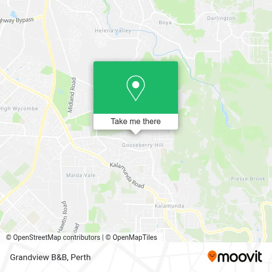 Mapa Grandview B&B