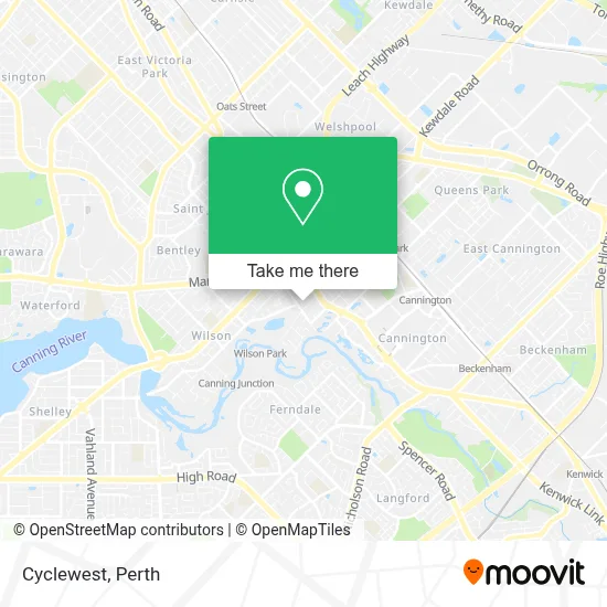 Mapa Cyclewest