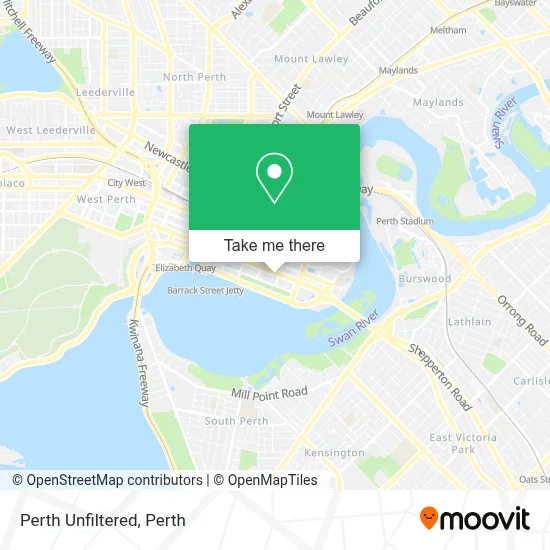Mapa Perth Unfiltered