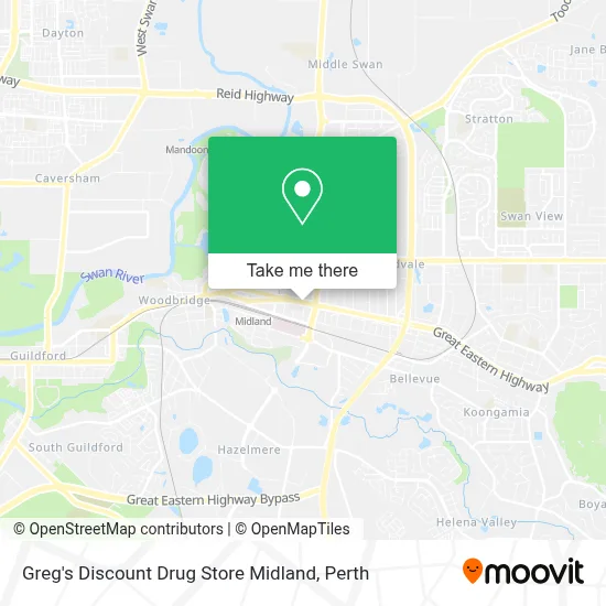 Mapa Greg's Discount Drug Store Midland