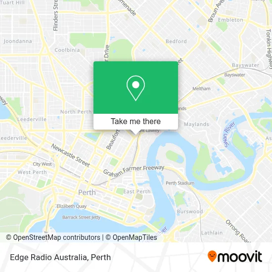 Mapa Edge Radio Australia