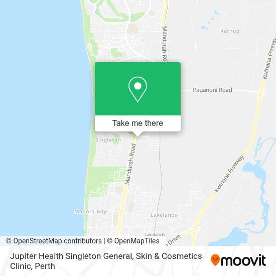 Mapa Jupiter Health Singleton General, Skin & Cosmetics Clinic