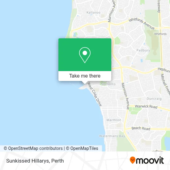 Mapa Sunkissed Hillarys