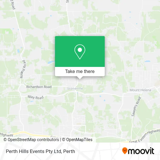 Mapa Perth Hills Events Pty Ltd