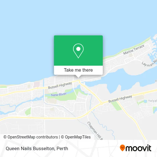 Mapa Queen Nails Busselton