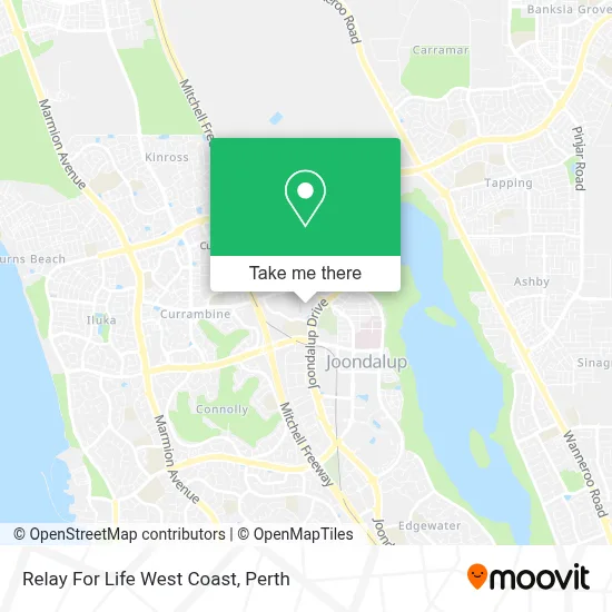 Mapa Relay For Life West Coast