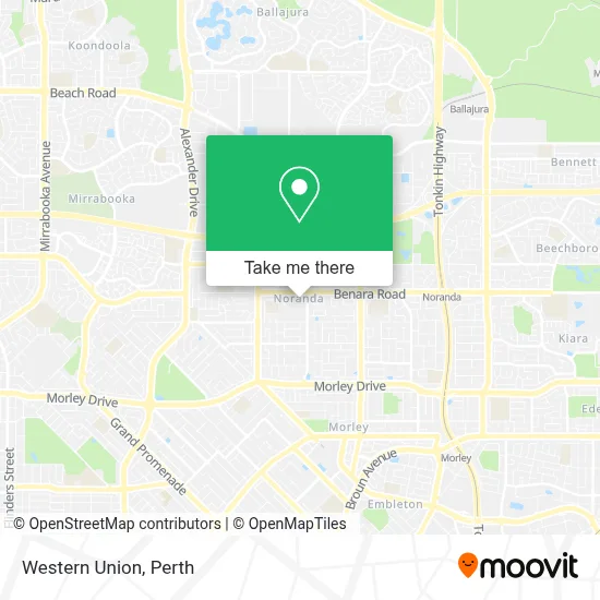Mapa Western Union